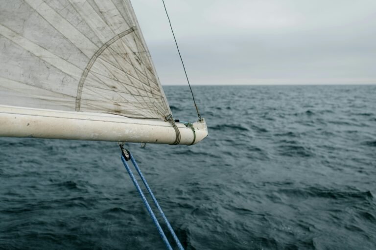 A serene sailboat journey on the choppy sea near Vladivostok, Russia.